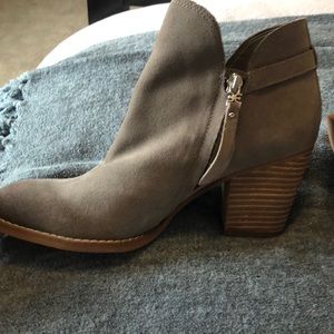 Sam Edelman Grey Suede Booties